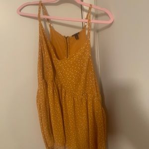 Torrid babydoll yellow polka dot top
